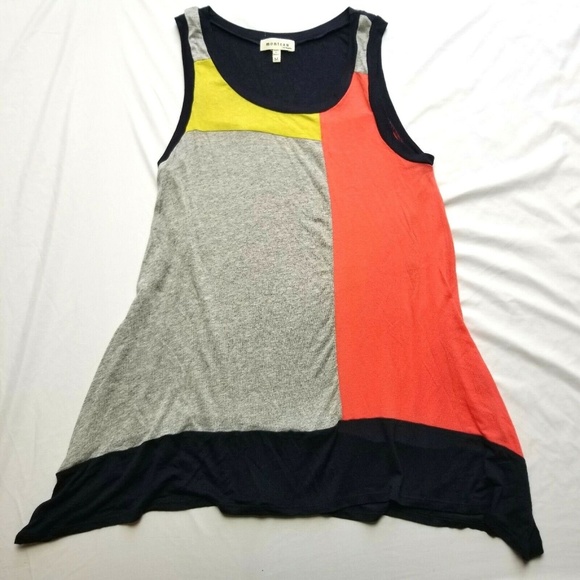 Monteau Tops - monteau los angeles medium color block sleeveless